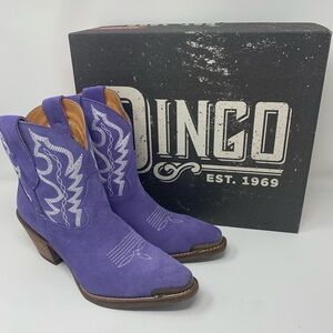 Dingo Women's Joyride Suede Bootie in Purple size 8